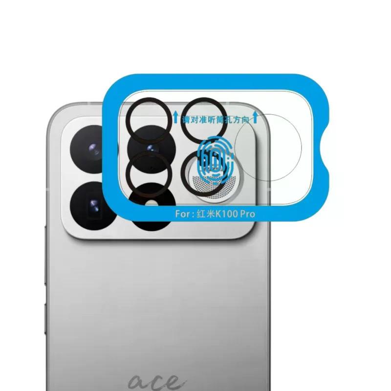 3D ตัวป้องกันเลนส์กล้องสําหรับ Redmi K 100 Pro Max POCO F9 Ultra เลนส์กระจกนิรภัยสําหรับ Redmi K100 Pro ตําแหน่งป้องกันฟิล์ม