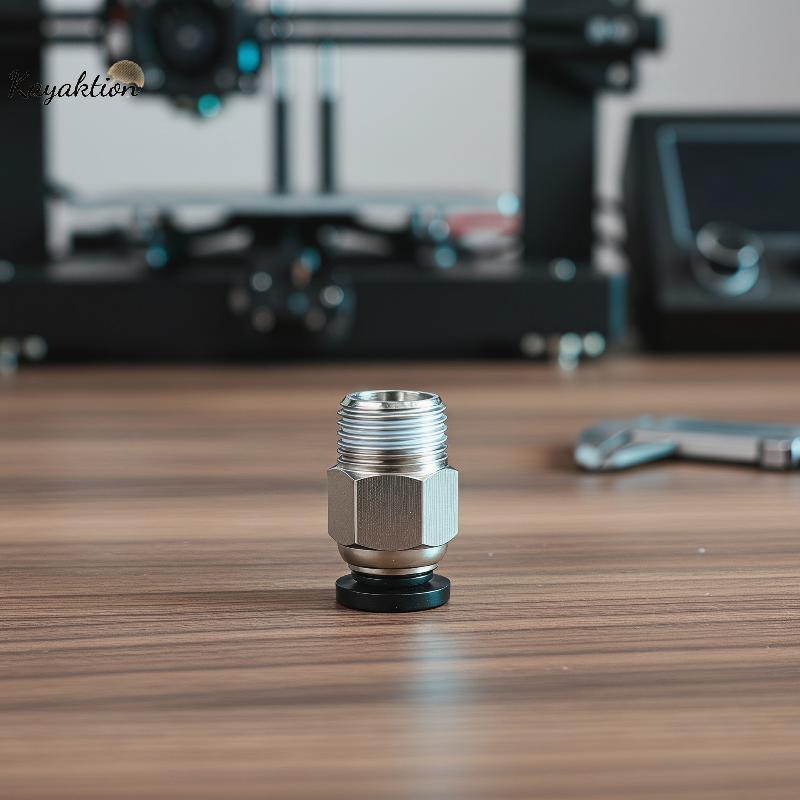 Kayaktion Precision Machined 3D เครื่องพิมพ์นิวเมติก Fitting 1 PC4-M6 PC4-M10 PC4-01 ตรงชายหลอดเชื่อ