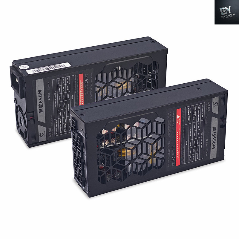 Dfy BD650M 1U แหล่งจ่ายไฟ FLEX Rated 600W Gold Full Module NAS Enhanced Silent ITX แชสซี