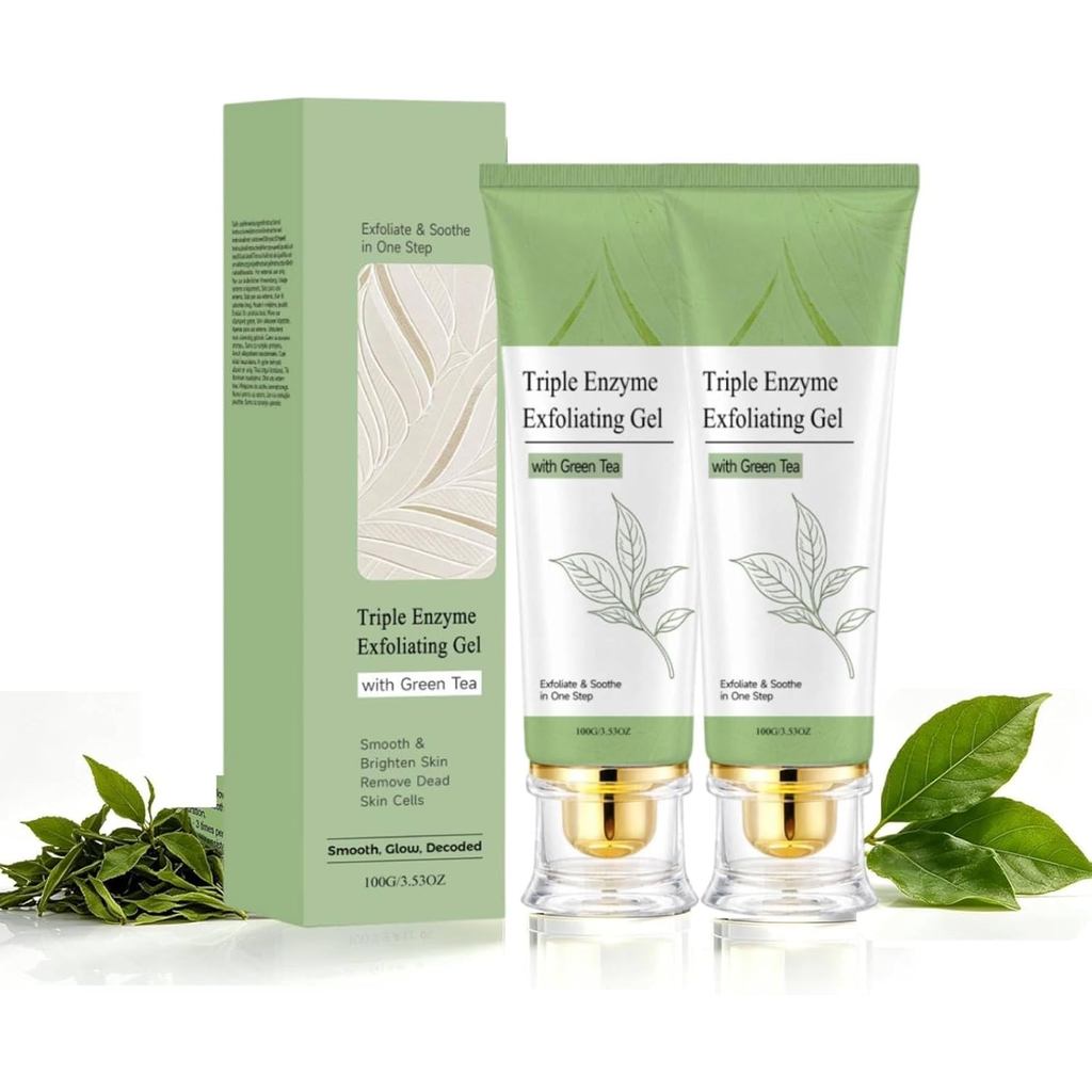 Coracode Triple Enzyme Exfoliating Gel, Coracode Triple Enzyme Green Tea Exfoliating Aqua Blue Skin 