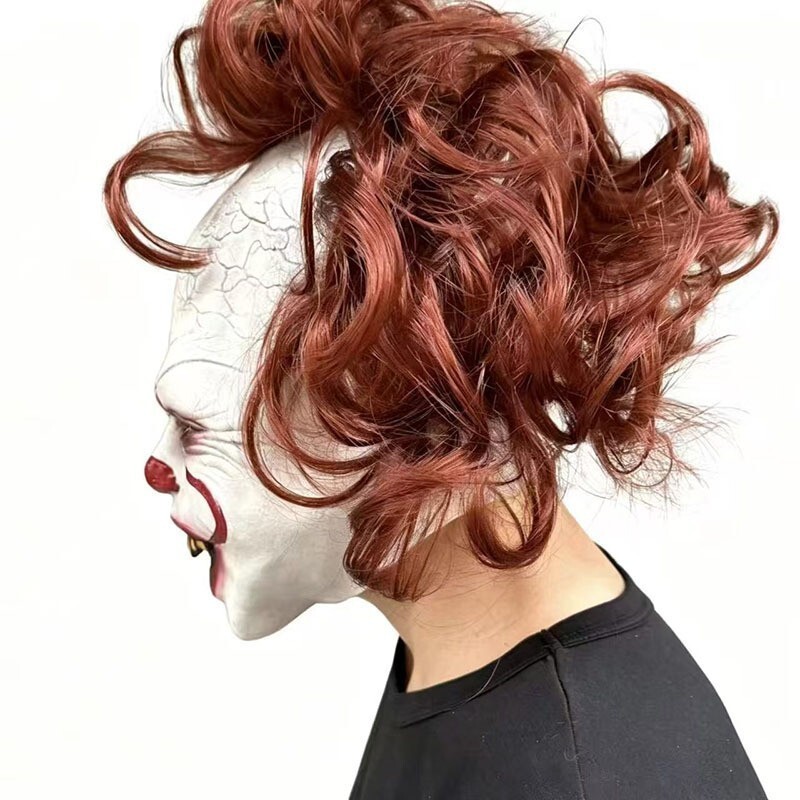 ฮาโลวีนสยองขวัญ Clown Resurrection Mask Resurrection Clown Latex หมวกตลก cos ใหม่