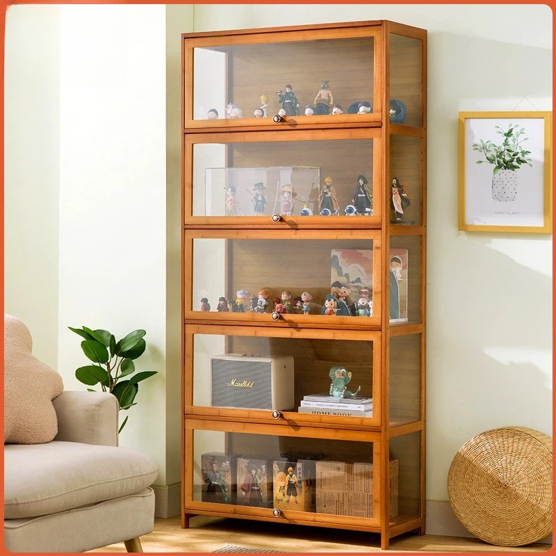 Display Cabinet Acrylic Lego Glass Home Display Cabinet with No Light
