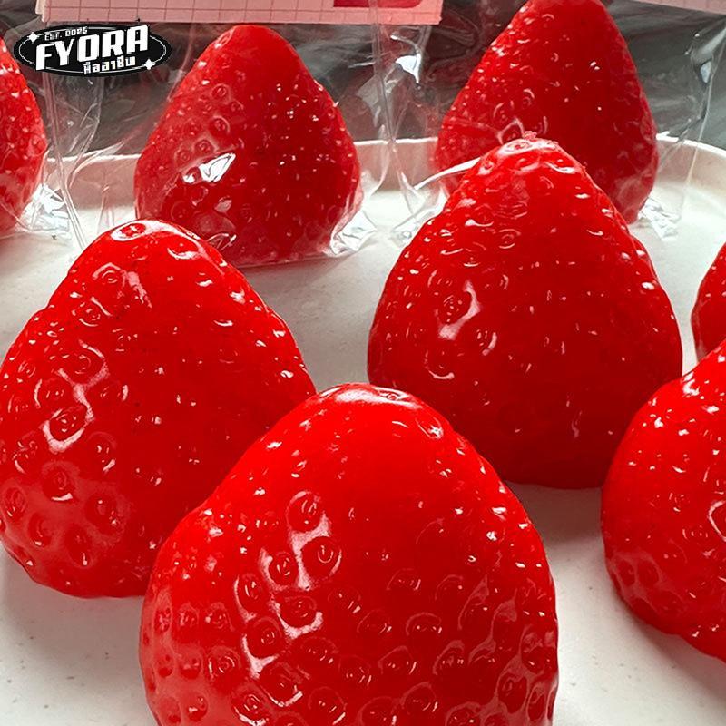 FYORA น่ารักครีมผงทอง Big Strawberry Pinch Fidgeting เลียนแบบซิลิโคน Clay Feeling DIY ของขวัญวันเกิด