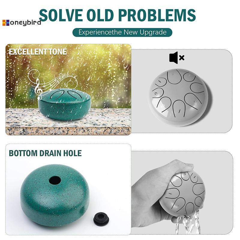 Honeybird Rain Drum Rain Drum สําหรับนอกเมื่อฝนตกกลองฝนสําหรับนอกสวน Chakra Drum For Rain Outdoor 6 