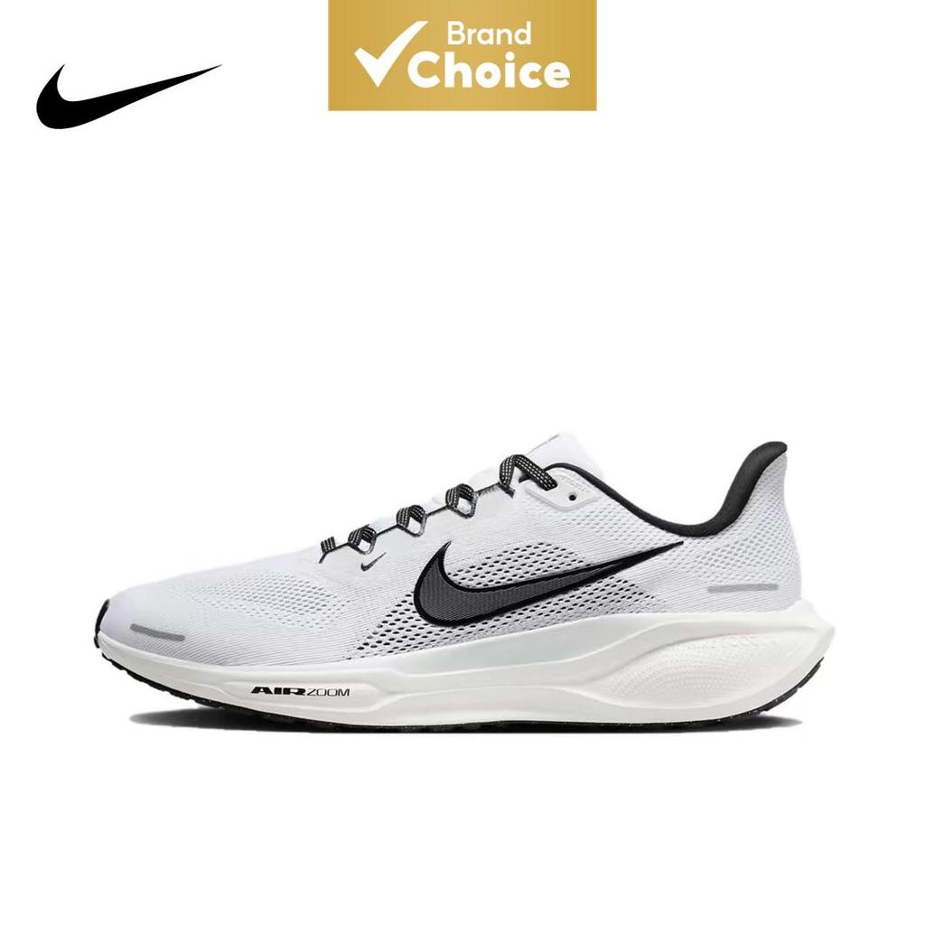 รองเท้าวิ่งผู้ชาย Nike Pegasus 41 สีขาวสีดําน้ําหนักเบาดูดซับแรงกระแทก Fd2722-105