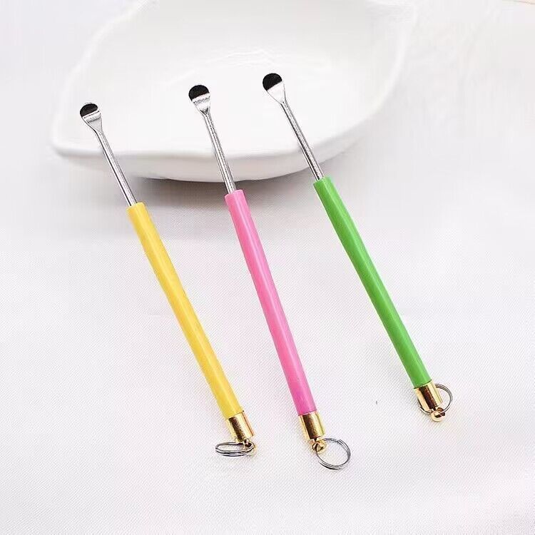 炫彩挖耳勺不锈钢掏耳勺老式挖耳屎工具单个高档耳扒圆滑Colorful ear pick, stainless steel ear cleaner, vintage ear digger20260902