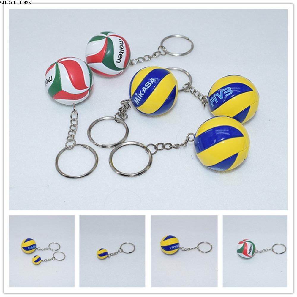 CLEIGHTEEN8H พวงกุญแจ, Beach Ball Mini Ball จี้พวงกุญแจ, เด็กของที่ระลึกสร้างสรรค์การ์ตูน PVC วอลเลย