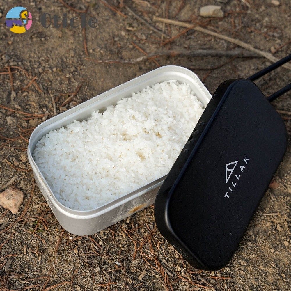 อลูมิเนียม Camping Mess Tin 850ml 168g Release Valve พับ Handle Outdoor Cook Pot [Oticle.th]