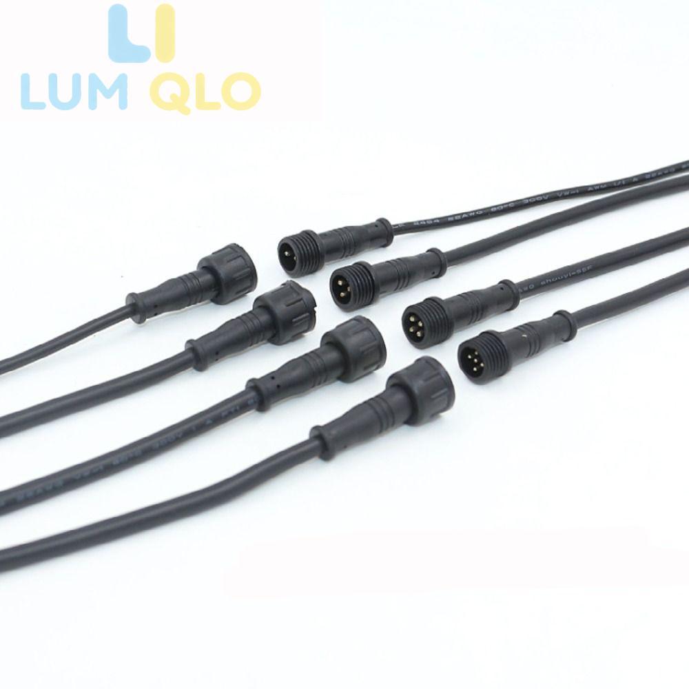 LUMIQLO 2Pin 3Pin 4Pin แจ็ค, IP67 2Pin 3Pin 4Pin ชายหญิง LED Connector, LED Light Connector 20 ซม.สา