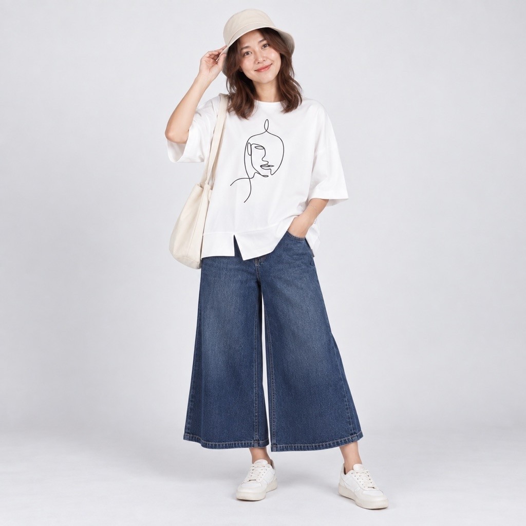 Quest Top in White Face (Fits S - XXL)