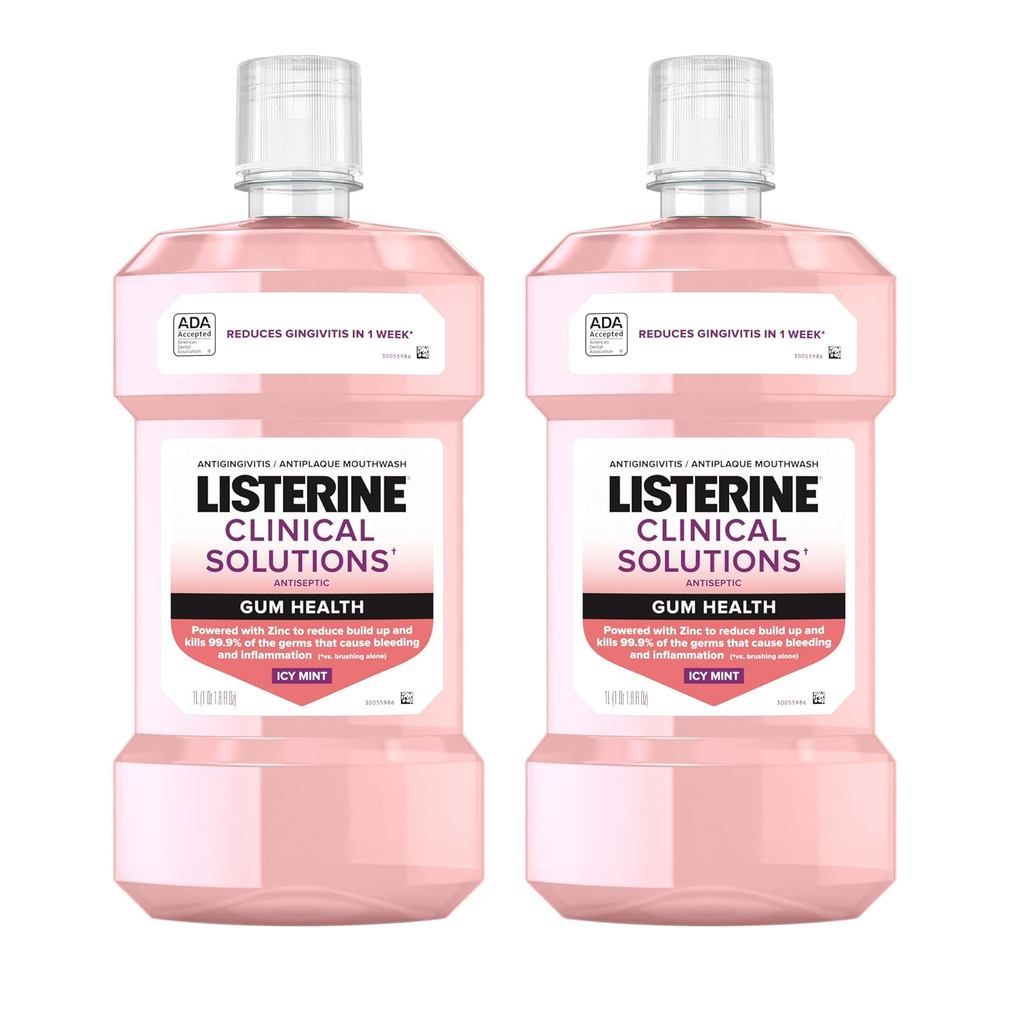 Listerine Clinical Solutions Gum Health น้ํายาบ้วนปาก, 33.8 fl.oz/1L x 2 UNAG