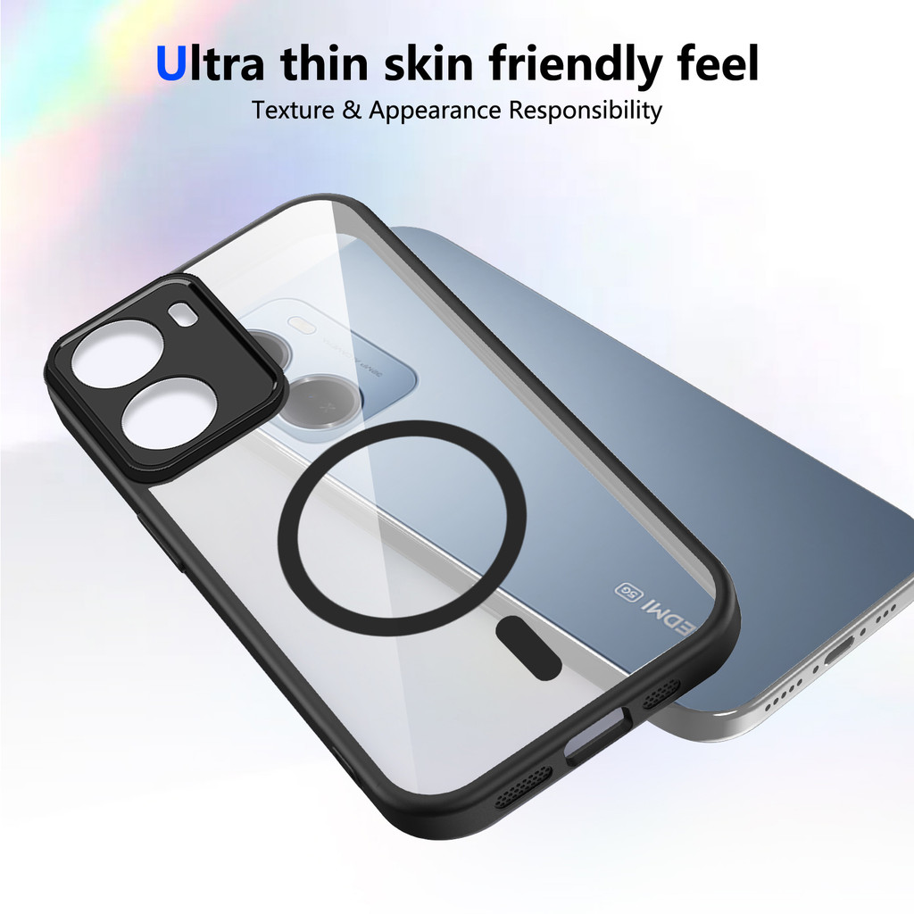หรูหราบางเฉียบเคลือบเคสโทรศัพท์แม่เหล็กสําหรับXiaomi Redmi Turbo 5 Pro/A5/15c/A7 4G/A7 Pro/Turbo 4 P
