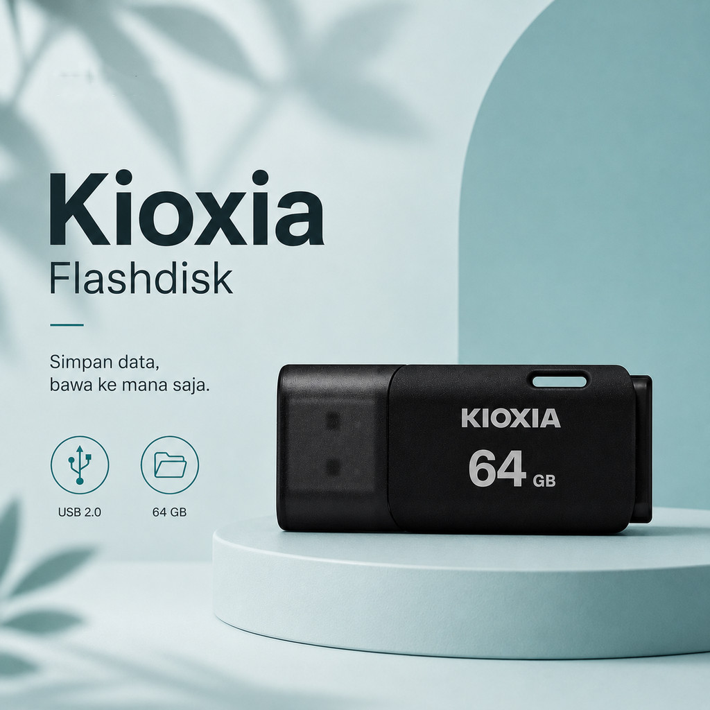 KIOXIA แฟลชไดร์ฟจัดเก็บข้อมูล USB 2.0 แบบพกพา 64GB - U202