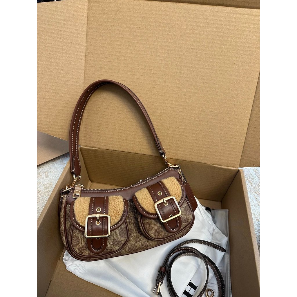 สไตล์ใหม่ COACH/Medicueval Underarm Baguette Bag Mahjong Bag, CCZ24 CY658 CY700 CQ184 CBJ00 CBJ01 CP