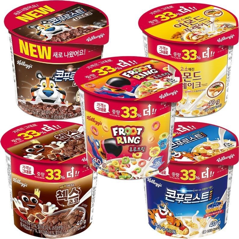 นําเข้า Kelloggs Kelloggs Nutritious Chocolate Donuts Corn Oatmeal Cup Instant Brewing XL9926 @