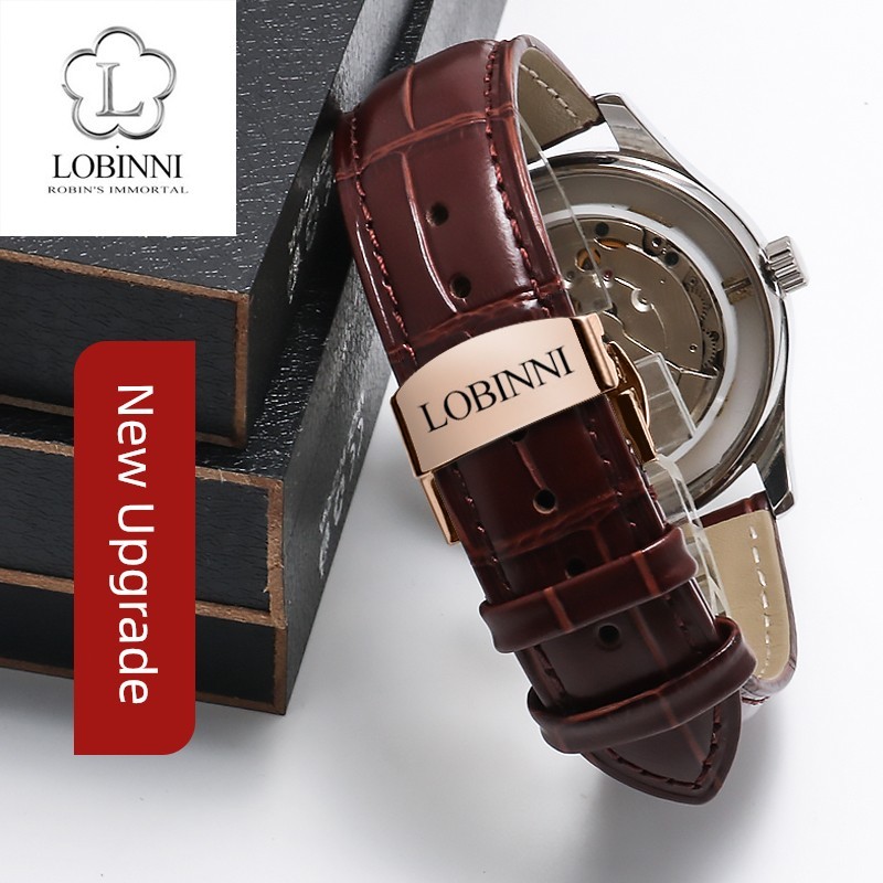นาฬิกาเด็กผู้หญิง นาฬิกา ผู้ชาย seiko ของแทั สายนาฬิกาข้อมือ Robinny สายหนังแท้ LOBINNI แบบนิ่มสำหรั