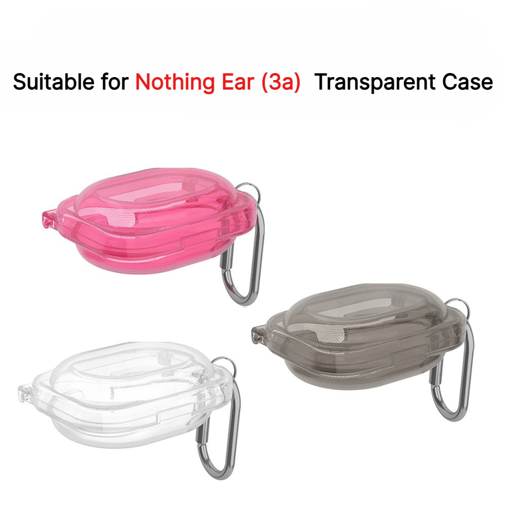Suitable for Nothing Ear (3a) Case Transparent Pink TPU Protective Case Compatible with Nothing Ear 
