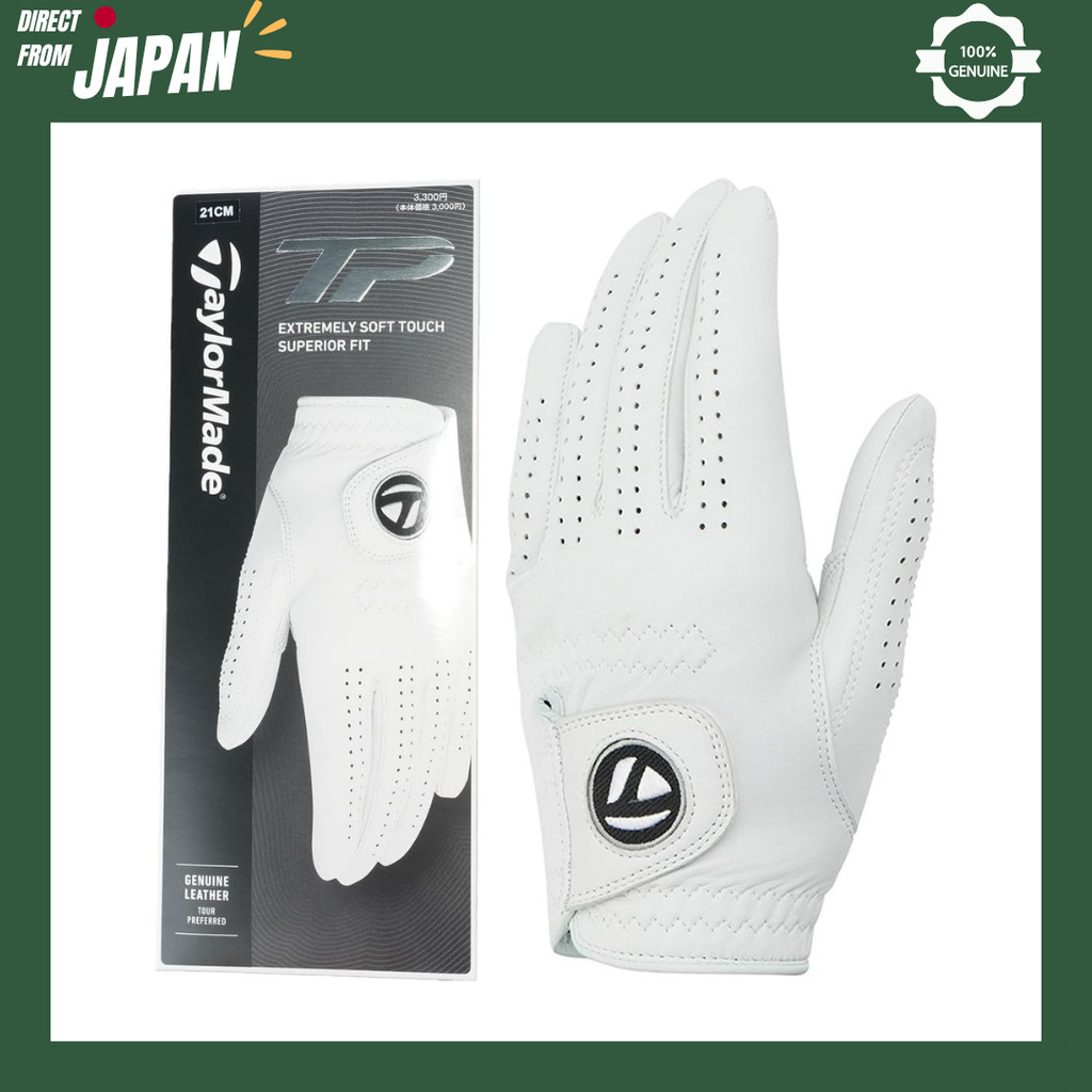 TaylorMade TP Genuine Leather Golf Glove White Men's Golf Glove TL929 26SS