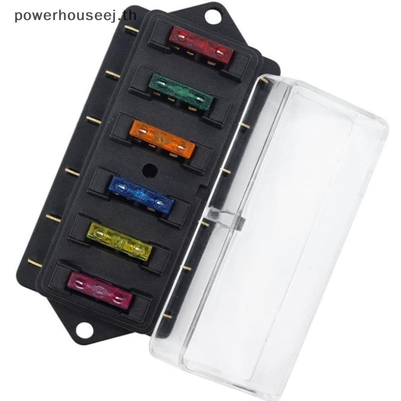 XXHZ 6 Way Circuit Standard ATO Fuse Box DC 12V/24V Car Fuse Blo Holder ฟิวส์ [TH]