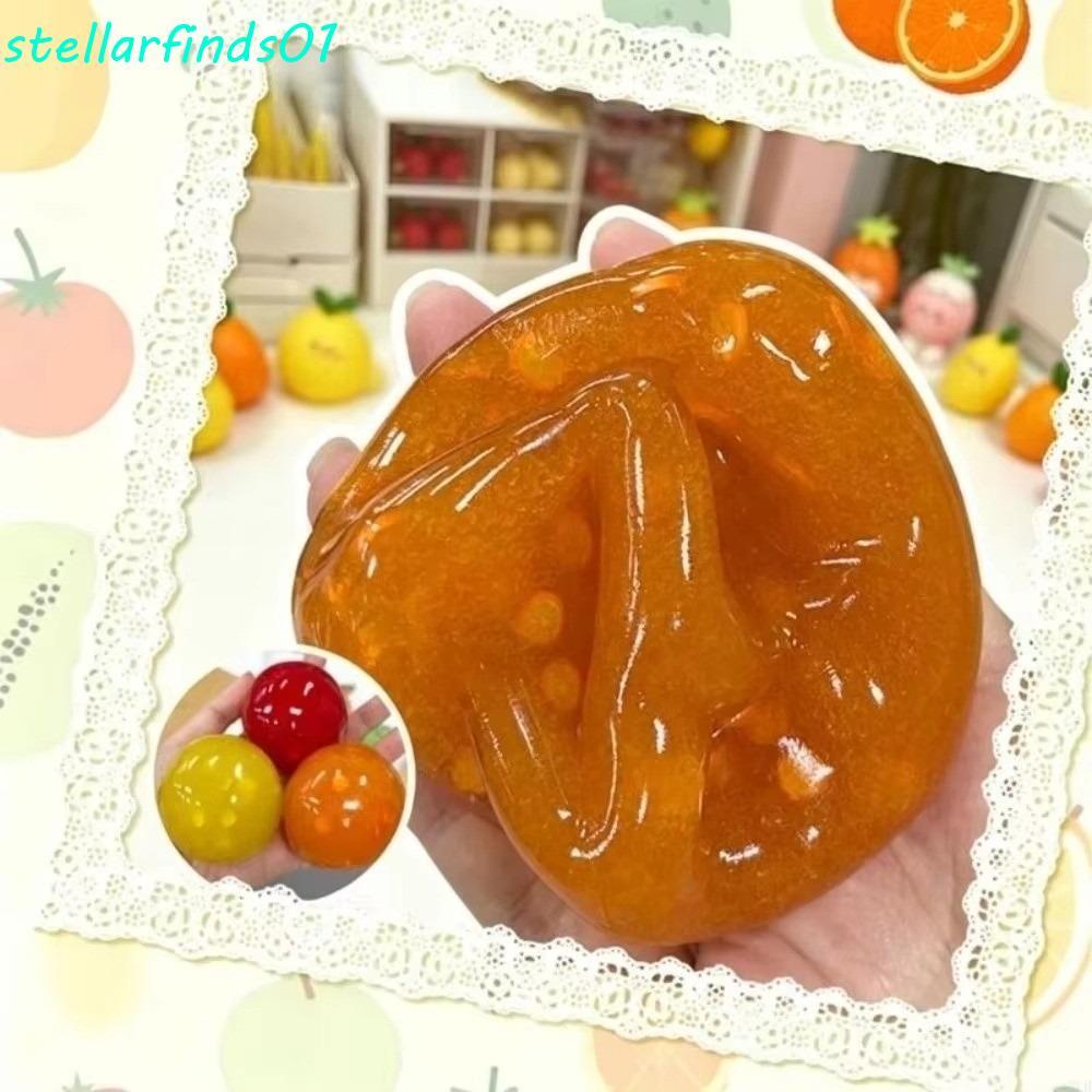 STELLARFENDS Fruit Ice Squishy Toy, Fruit Smoothie Design Soft Fruit Slush Squishy Toy, Stressing Cu