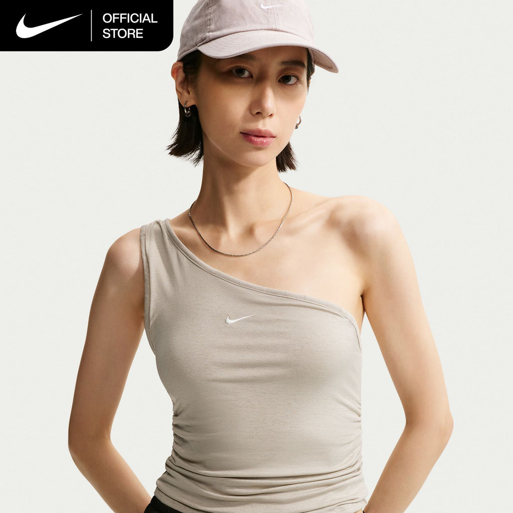 Nike Women's Sportswear Tight One-Shoulder Tank Top - Cream Ii [IV5004-236]