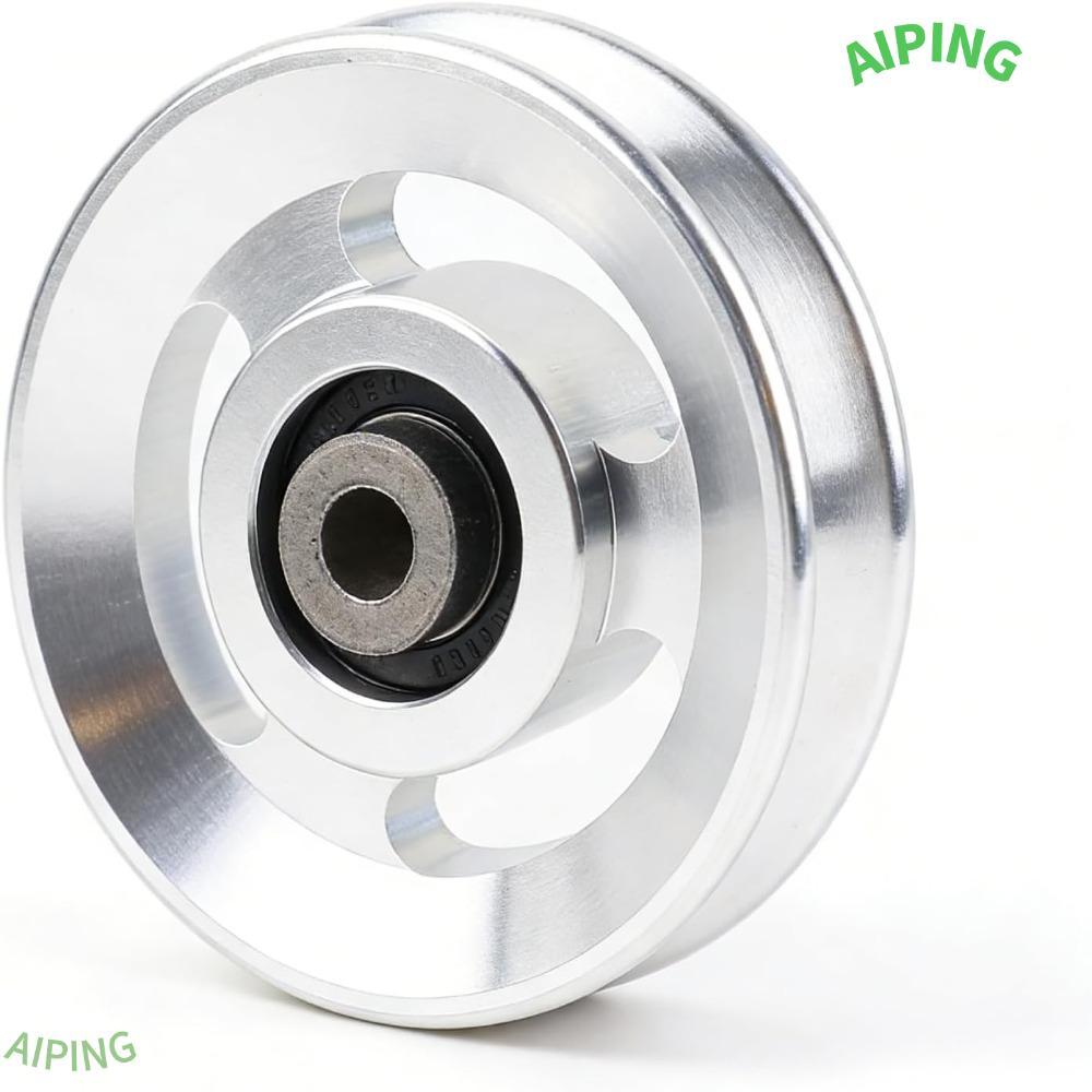 NG1ZX Fitness Pulley Wheel, Aluminium Alloy Silver Gym Pulley Wheel, Handy Universal Strength Traini