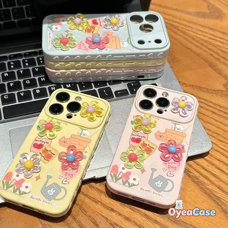 3Dดอกไม้เคสโทรศัพท์สําหรับOPPO A6 GT Max K15 A6i A6S A5 A5i A5M A3 Pro A3i Plus A2 A2X A1X A1S K13X 