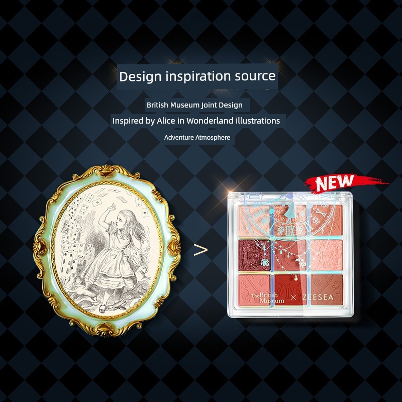 พาเลทตา eyeshadow palette ZEESEA พาเลทอายแชโดว์เผือกสับอลิซ 9 สี