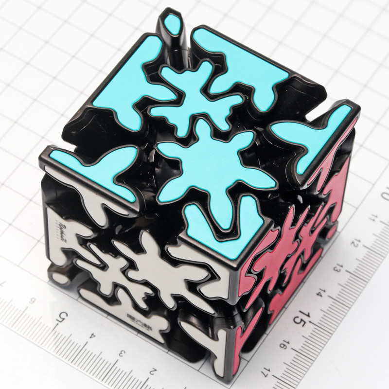Qiyi Crazy Gear Rubiks Cube Third-Order Alien Professional Third-Order ความยากสูงยืดหยุ่น Smo