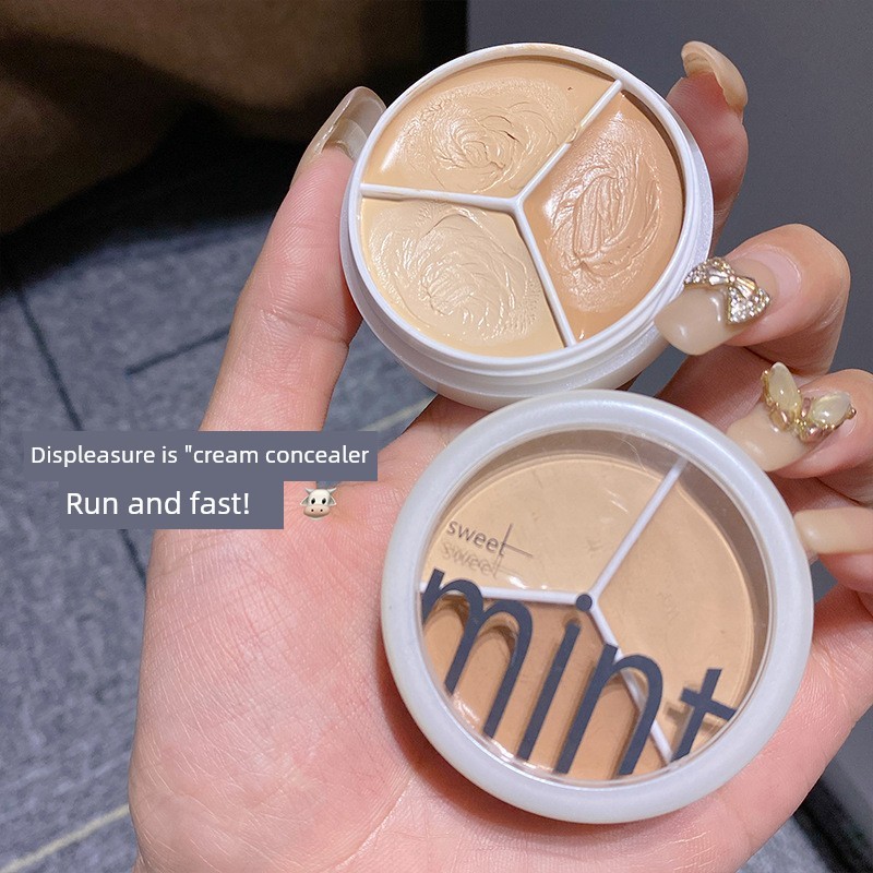corrector คอนซีลเลอร์ SWEET MINT Tricolor คอนซีลเลอร์ tifit สไตล์เดียวกัน Multicolor Cover Spots Acn