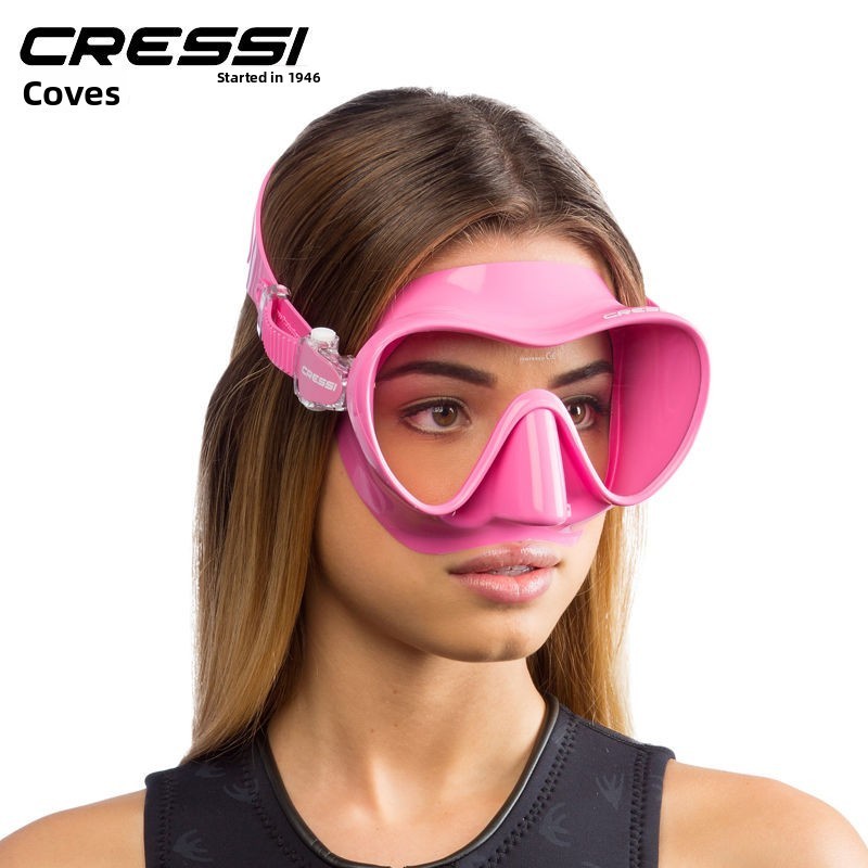 Italy CRESSI F1 Snorkeling Full Dry Snorkel Freediving Mask Equipment