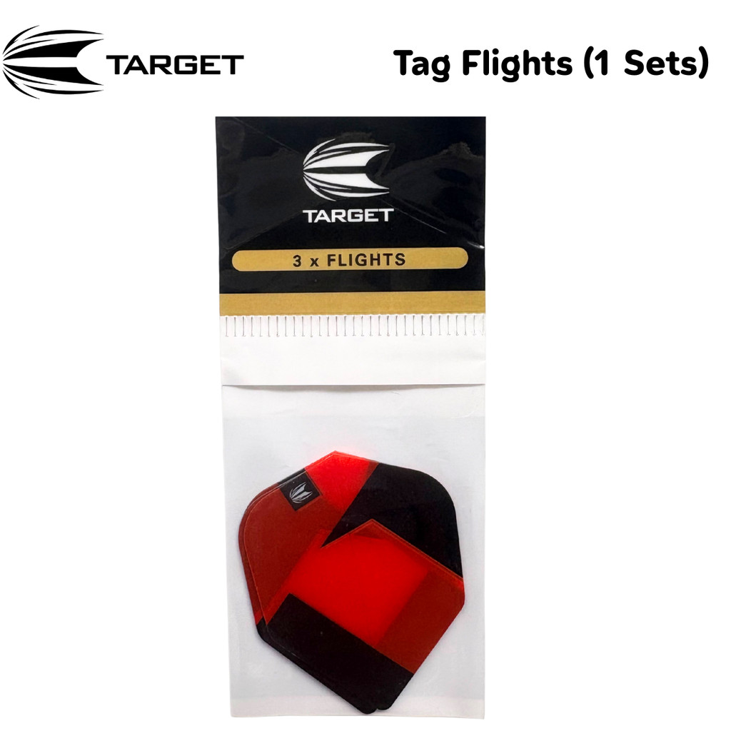 ปีกลูกดอกปาเป้า TARGET Tag Flights RED-BLACK (1 Sets)