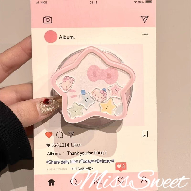 วงเล็บเคสโทรศัพท์ เหมาะสําหรับเคสโทรศัพท์ทั้งหมด INS น่ารัก Kitty Cat Christmas Tree Little Puppy Snowman ดาวกาวถุงลมนิรภัยวงเล็บเหมาะสําหรับ Desktop Retract - รูปที่ 6