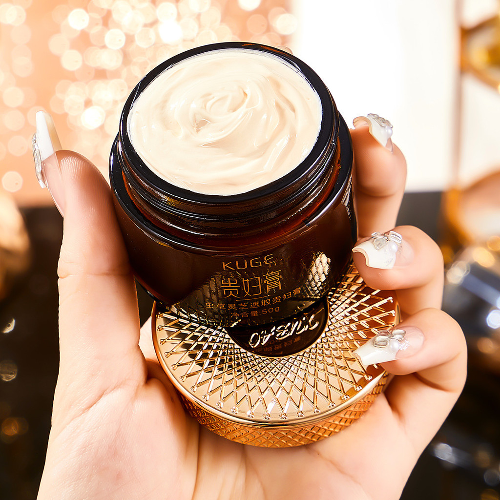 [] คูลเลอร์ Cordyceps Ganoderma Lucidum คอนซีลเลอร์ Lady Cream Moisturizing Moisturizing Brightening