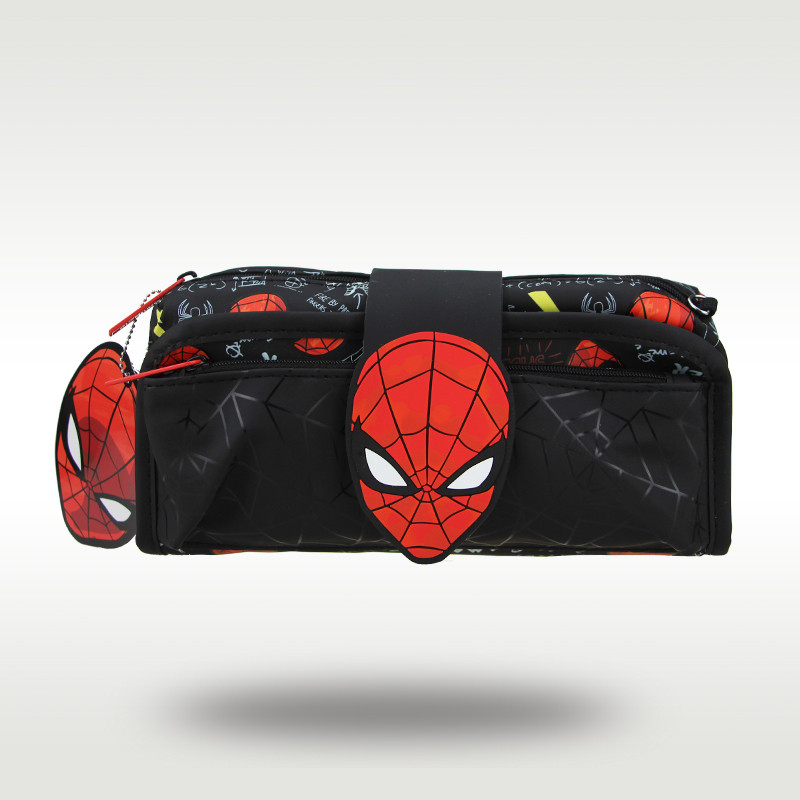 กล่องดินสอสําหรับเด็กกระเป๋าคลัทช์สําหรับเด็กผู้ชาย, Spider Cool Design, Multi-Layer Storage เครื่องเขียน Organizer, อุปกรณ์การเรียนสําหรับเด็กคริสต์มาสวันเกิด
