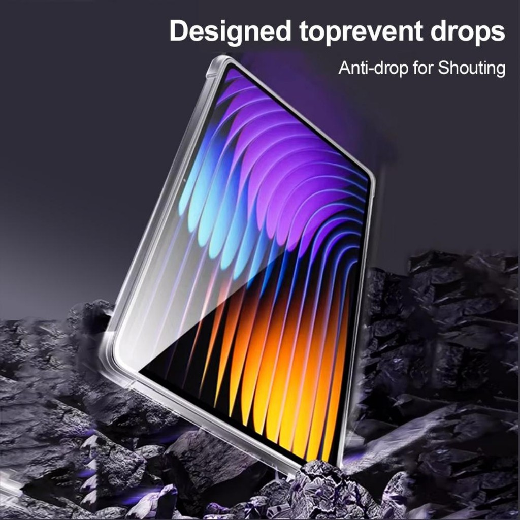 AK เคสแท็บเล็ต TPU ใสแบบนิ่ม For Xiaomi Pad 5 6 7 Pro 11 Pro 12.1 2 2025 SE 8.7 ปลอกซิลิโคนใสกันกระแทกป้องกันการตก - รูปที่ 4