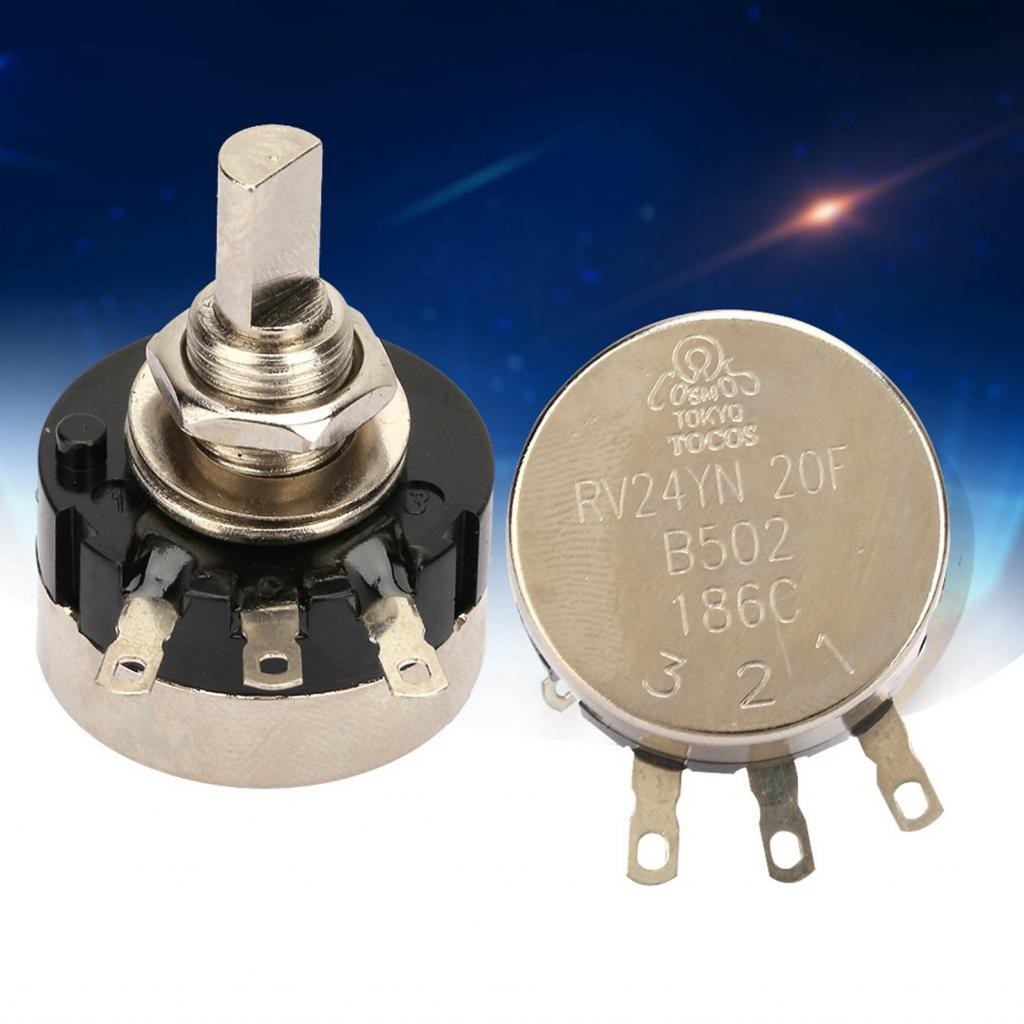 Kkmoon-TH RV24YN20F B502 5K Potentiometer มีเสถียรภาพน้ำหนักเบาแบบพกพาใช้งานง่ายติดตั้งง่ายประสิทธิภาพที่ดี