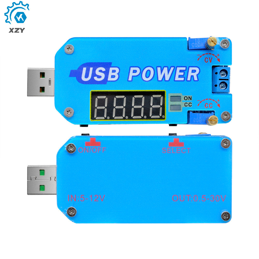 15W 2A USB แหล่งจ่ายไฟ Buck & Buck แบบปรับได้พร้อมตู้ยาว Potentiometer 5V ถึง 0.5-30V
