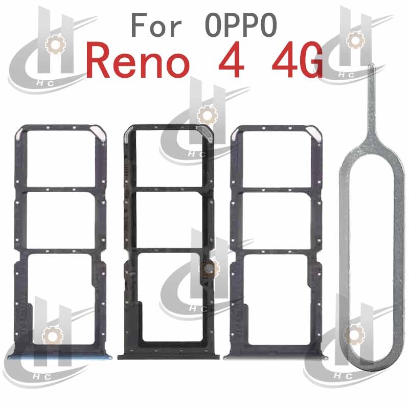 สําหรับ OPPO Reno 4 4G CPH2113 ซิมการ์ดถาดผู้ถือการ์ด Reader SD Slot อะแดปเตอร์อะไหล่