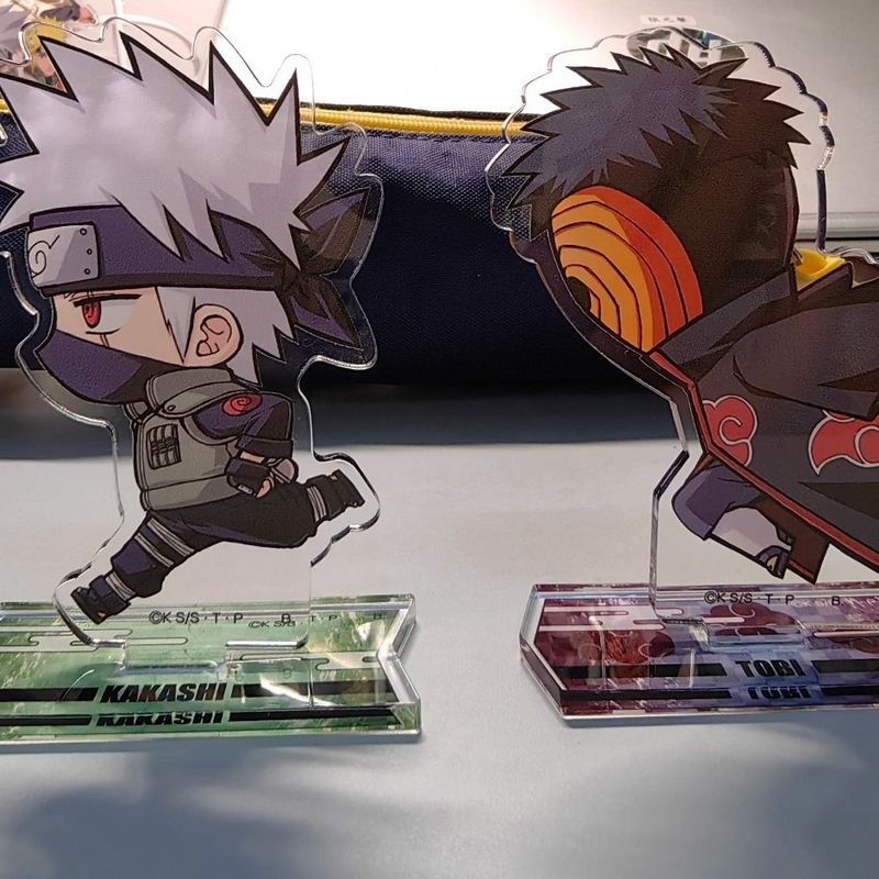 Naruto Running Series อะคริลิค 5CM Mini Stand | Kakashi & Obito ฟิกเกอร์อนิเมะน่ารัก | ของตกแต่งโต๊ะมินิพร้อมการ์ดฐาน | ของขวัญที่สมบูรณ์แบบสําหรับแฟนๆ & เพื่อน