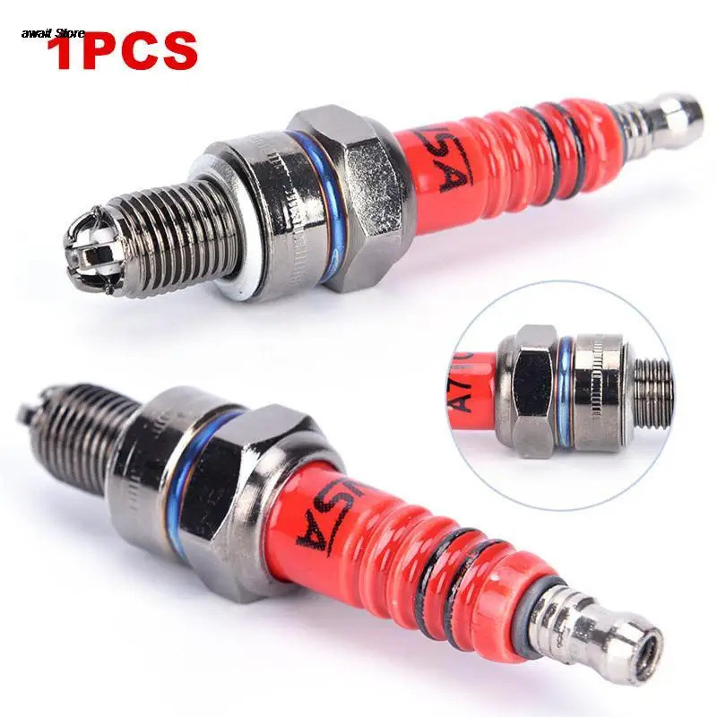 1 PC Spark Plug A7TC ประสิทธิภาพสูง 3-Electrode สําหรับ GY6 50cc-150cc สกู๊ตเตอร์รถจักรยานยนต์ Go Ka