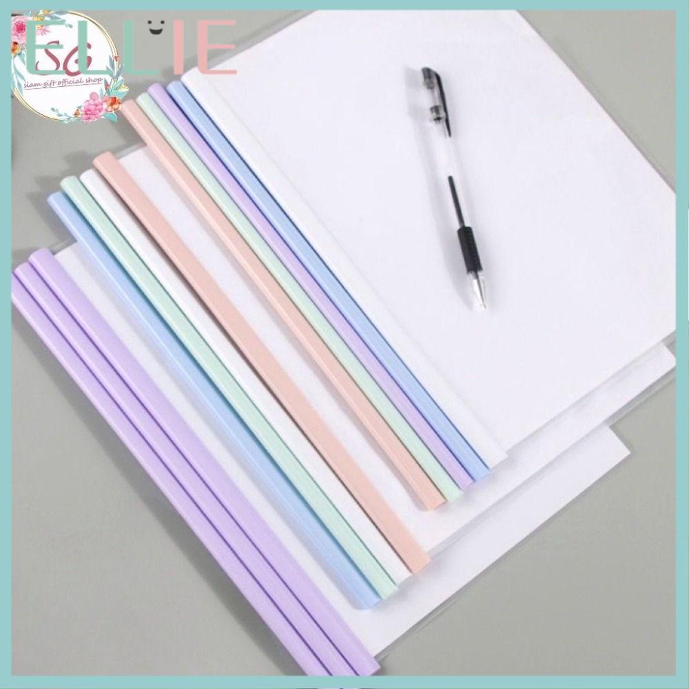 ELLIE ที่หนีบก้านเอกสาร, อุปกรณ์ธุรกิจพลาสติกโฟลเดอร์ A4 วาด Rod, คลิปเก็บกระดาษทดสอบทรงหยดน้ําหนาโปร่งใส