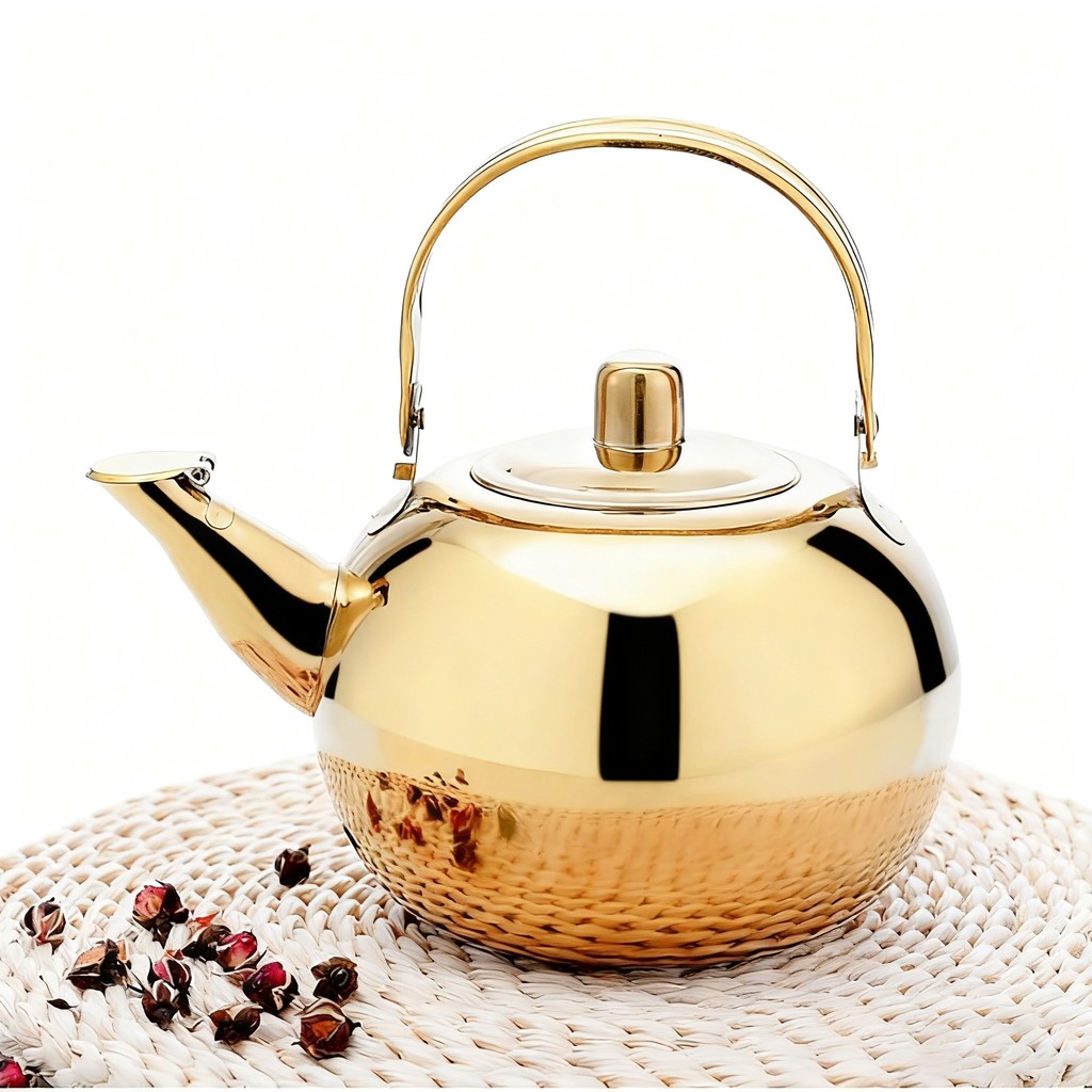 ChokSteel กาต้มน้ำชาสแตนเลสพร้อมไส้กรอง ดีไซน์คลาสสิก ขนาด 14/16/18/20 cm