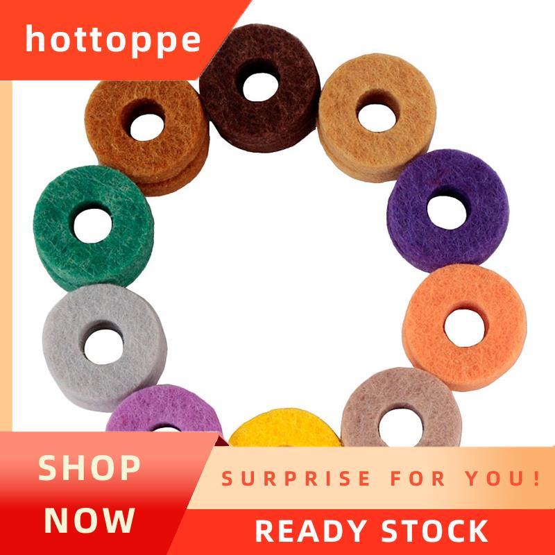 hottoppe20Pcs Cymbal Stand Felt Washer Pad Replacement Round Soft for Drum Set Cymbals (สีสุ่ม)