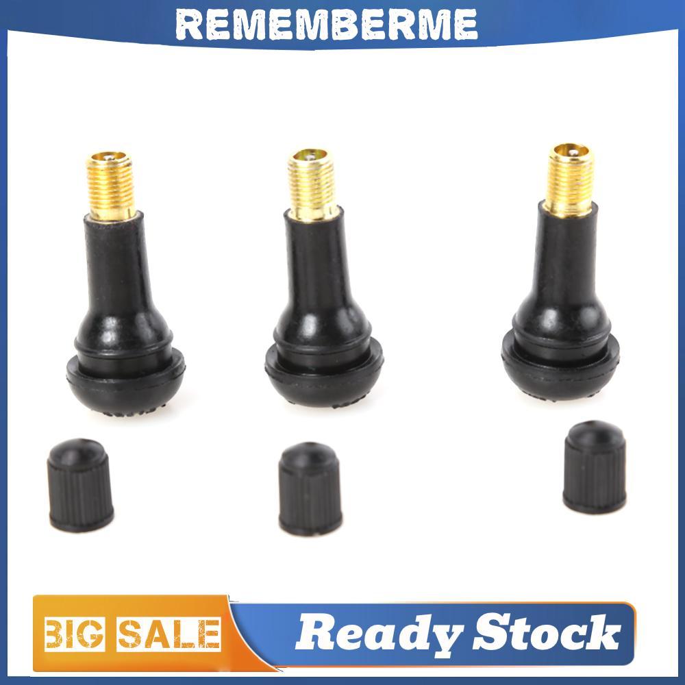🚚สต็อกพร้อมในกรุงเทพ🚚100 ชิ้น TR-413 Snap In สั้นสีดํายางวาล์ว Stems TR413 วาล์วแบบไม่มียาง