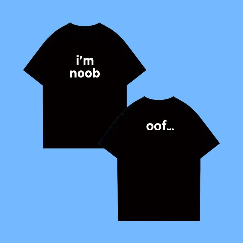 เสื้อยืด I'm noobใส่แล้วไม่มี noob เสื้อยืดคอตตอน S-5XL