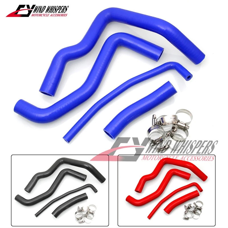 4PCS หม้อน้ํารถจักรยานยนต์ซิลิโคน Coolant ท่อชุด Clamp สําหรับ Suzuki GSXR1000 GSXR GSX-R 1000 K7 K8