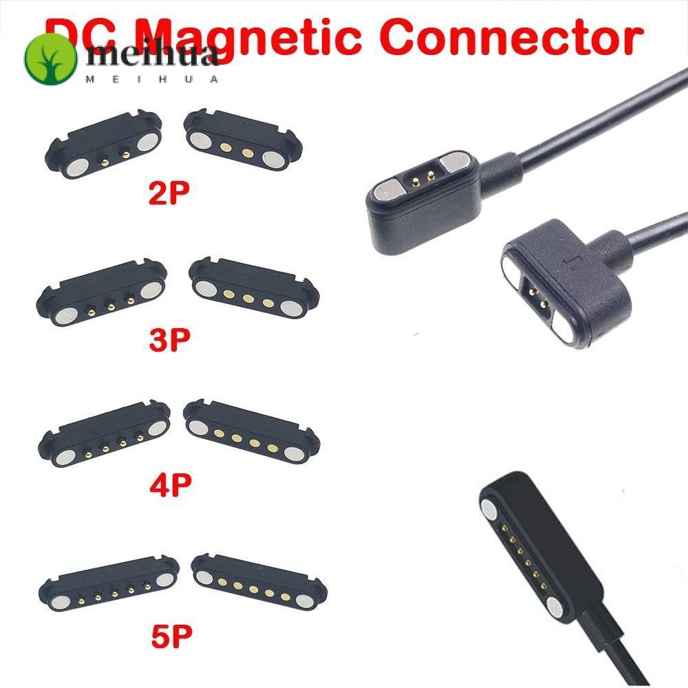 MEIHUA DC Magnetic Pogo Pin Connector, 2Pin 3Pin 4Pin 5Pin High Current Pogopin Magnetic Connector, 