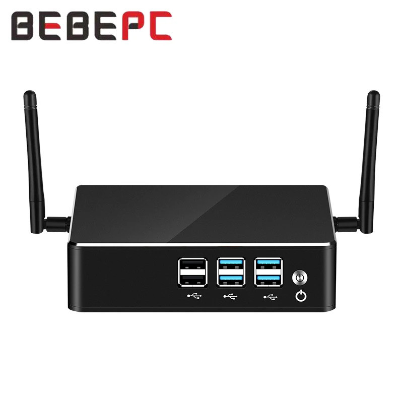 BEBEPC Home Mini PC พร้อม Inter Core i3 i5 i7 พร้อม 4xUSB2.0 4xUSB3.0 รองรับ WiFi Linux Win10 พร้อมค