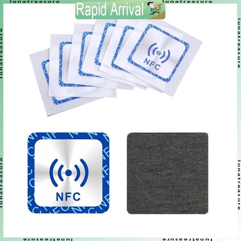 Lun 6 ชิ้น Ntag213 Tag สติกเกอร์สติกเกอร์ป้องกันโลหะ NTAG 213 สติกเกอร์สําหรับโทรศัพท์มือถือส่วนใหญ่